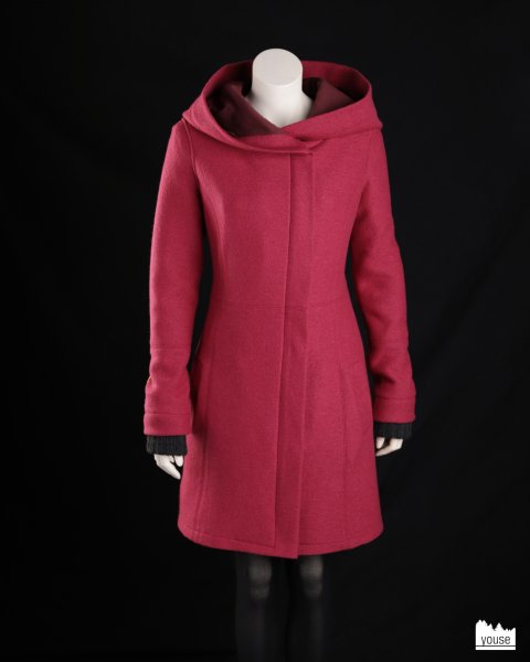 3-in-1-Mantel Ava Bio Merinowolle samtrot